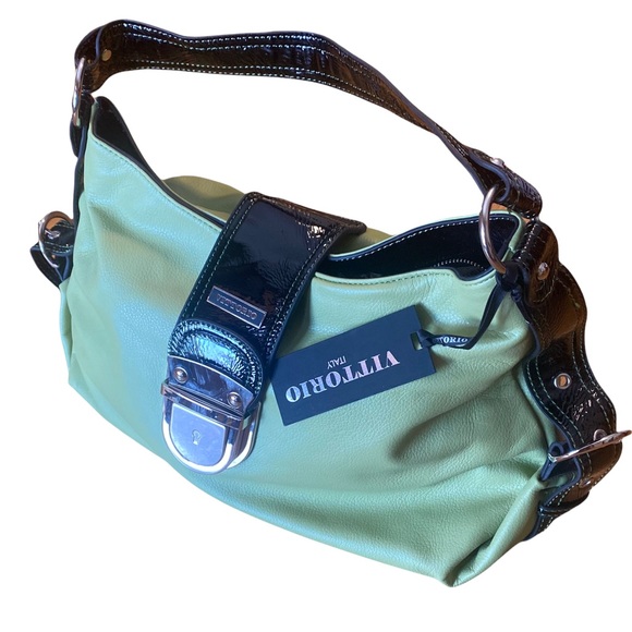 VITTORIO sage green purse tote handbag NWT - Picture 2 of 5